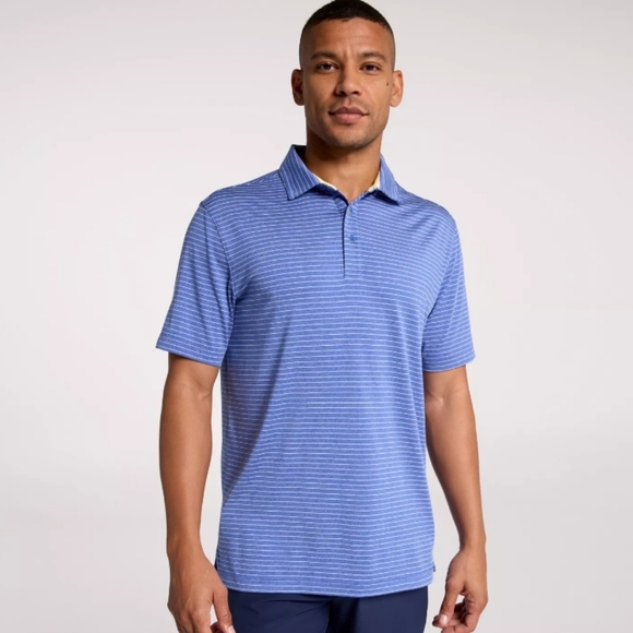 Walter Hagen Men's Performance 11 Classic Blue Stripe Polo - Size S - Picture 1 of 16